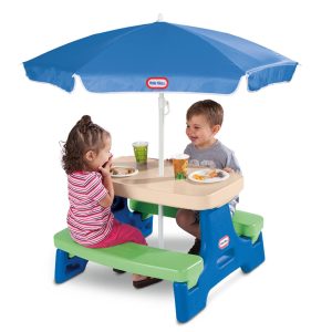 Easy Store Jr. Play Table with Umbrella - BlueGreen